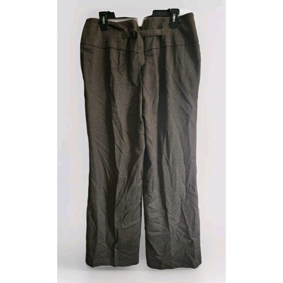 Cato Womens Dress Casual Pants Slacks Wide Leg Light Brown Size 14W Adjust Waist - Picture 2 of 16